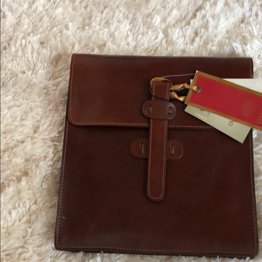 Brown leather iPad case